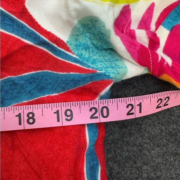 Sandy Starkman Tropical Floral Short Sleeve Jacket Full Zip Embroidered patch - Picture 6 of 7